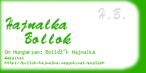 hajnalka bollok business card